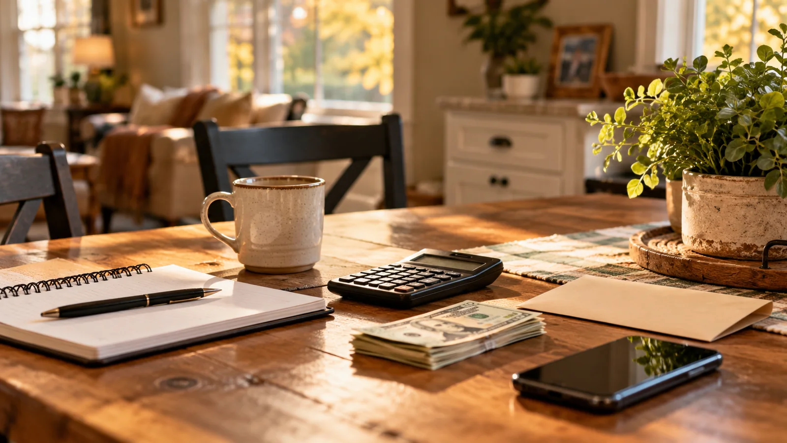 Warm home budgeting table